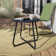 Ebern Designs Steel Patio Side Table, Weather Resistant Outdoor Round End Table