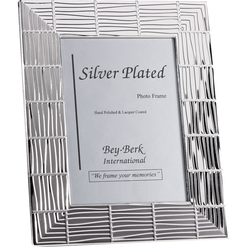 Auer Silver Metal Embossed Picture Frame, 5" x 7"