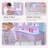Teamson Kids Stardust Gisele Wood Vanity Table With Led Mirror & Drawer