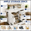 Meuble-lavabo de salle de bain avec lavabo, 4 tiroirs de rangement, tablettes de porte et tablette réglable-133416879