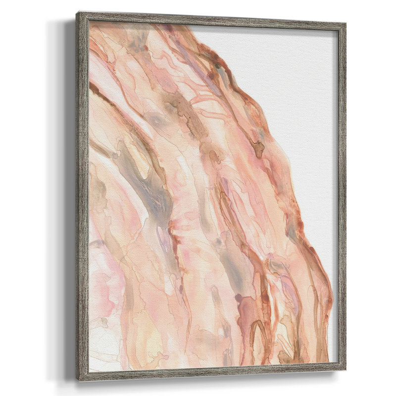 Rose Quartz I, reproduction encadrée - bois massif, H 11 po x l 9 po