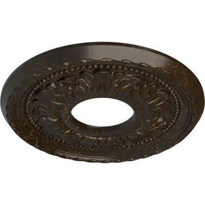 Médaillon de plafond Endurathane Palmetto, DE 11 3/8 po x P 3 5/8 po x P 7/8 po (convient aux auvents jusqu'à 4 1/2 po)
