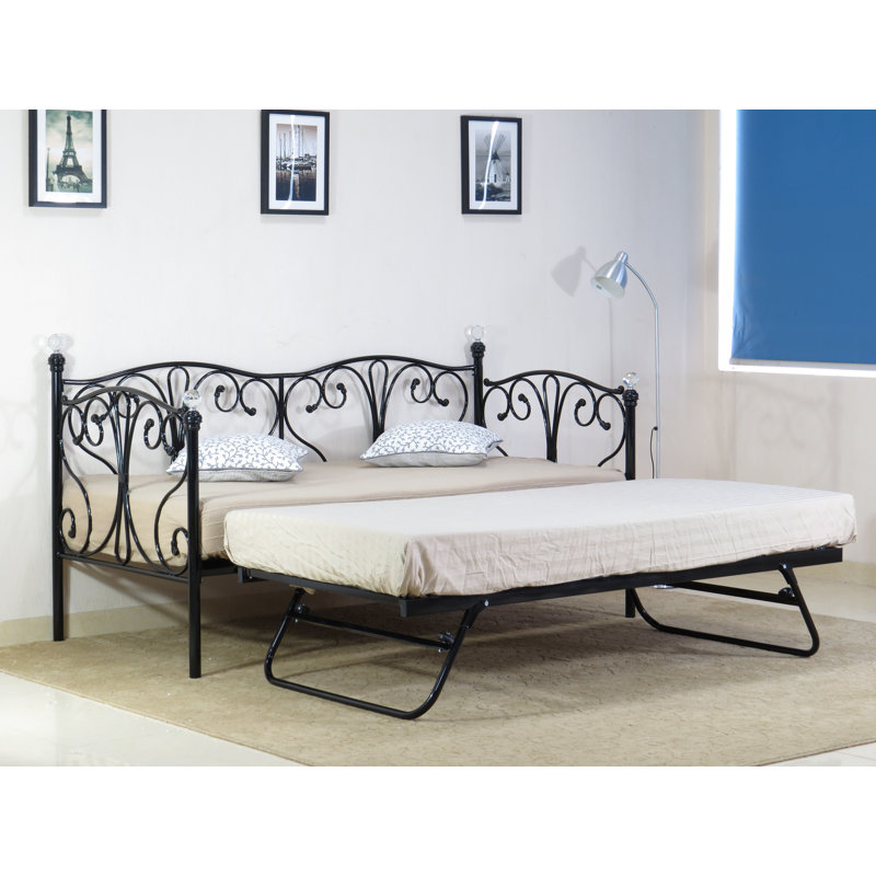 Kilpatrick Daybed with Trundle, Small Single (2'6), Black