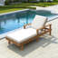 Ensemble de 2 chaises longues en bois avec accoudoirs et coussins-1359770261