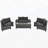 8-pieces Outdoor Wicker Round Sofa Set, Half-Moon Sectional Sets All Weather, Curved Sofa Set With Rectangular Coffee Table, PE Rattan Water-resistant and UV Protected, Movable Cushion-930410955