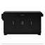 U_STYLE Buffet 54,3 "noir avec rangement, 4 portes et 1 tiroir, desserte moderne avec tablettes réglables et tringle à vêtements-1027998375