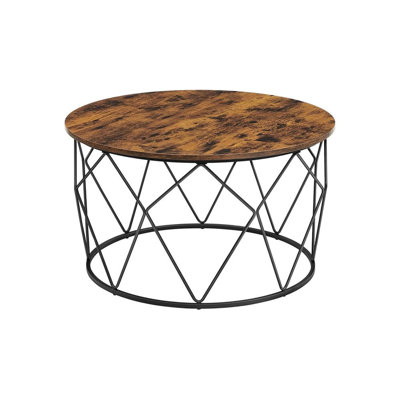 Annonciade Industrial Wooden Coffee Centre Accent Table