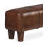 Dunkin Genuine Leather Upholstered Bench