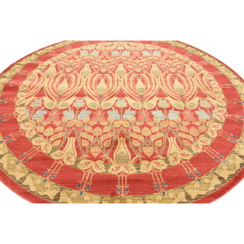 Moore Ikat Indoor Rug, Round 8'