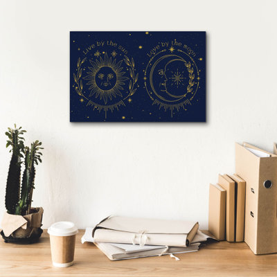 'Celestial Gold B'  by Jean Plout Canvas Wall Art