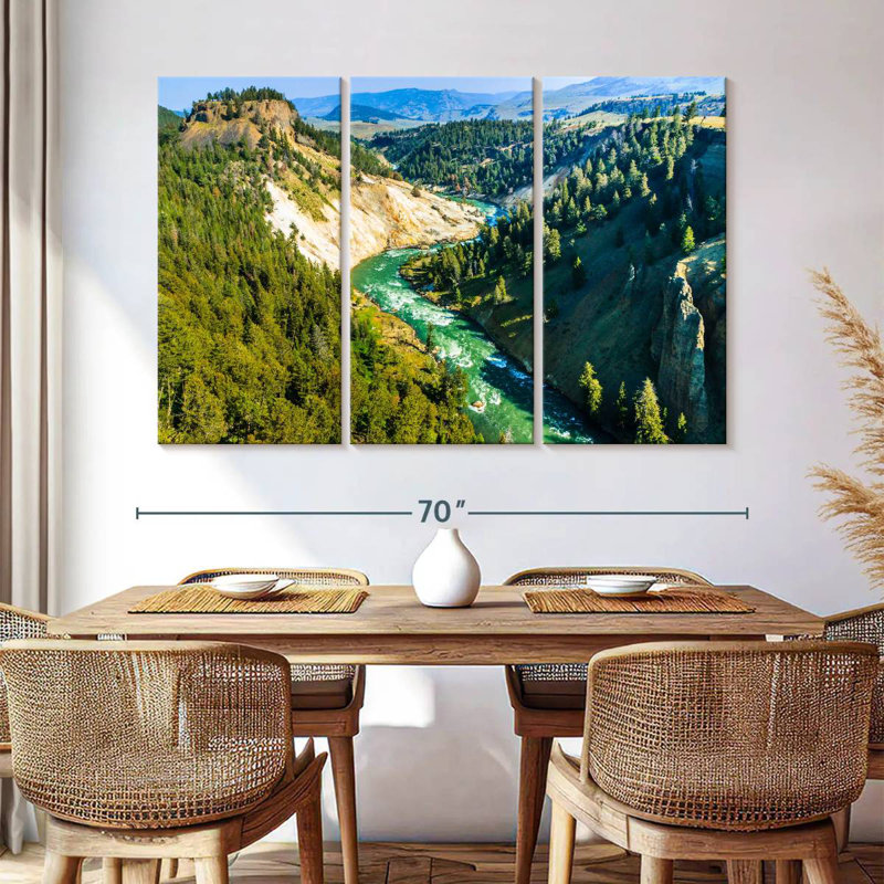 Alvord Rapid Yellowstone River View, H 42 po x l 65 po