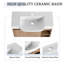 Meuble-lavabo mural 28 po avec lavabo en céramique blanche et porte à fermeture en douceur, emballage KD