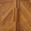 Meuble-lavabo autoportant de 30 pouces avec comptoir en céramique blanc intégré, armoire à chevrons en placage de bois d'acacia naturel à finition lisse, portes à fermeture en douceur et tiroir à extension complète, B