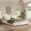 Hydraulic Upholstered Bed With Led Headboard & Storage – White Bouclé-250321065
