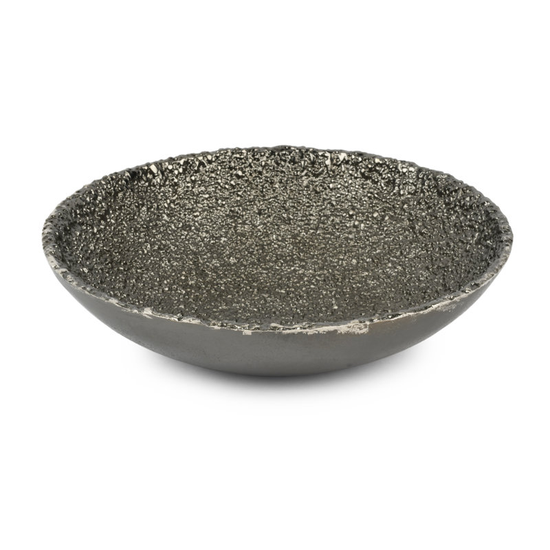 Everly Quinn Aluminum Serving Bowl, Charcoal