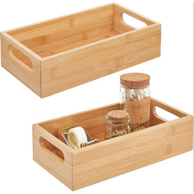 Foundry Select 5-Piece Bamboo Storage Box & Organizer Set Multi-Sized Set  Of 5 Drawer Dividers Organizers Boxes For Kitchen, Office, Jewellery, Junk,  Cosmetic, Bath, Bedroom Or Anywhere.