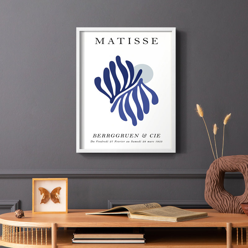 Matisse CCXCVI, reproduction encadrée - bois massif, Blanc, H 14 po x l 11 po