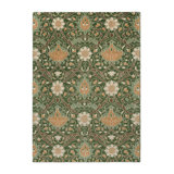 Hand Knotted Wool Floral Area Rug in Indigo