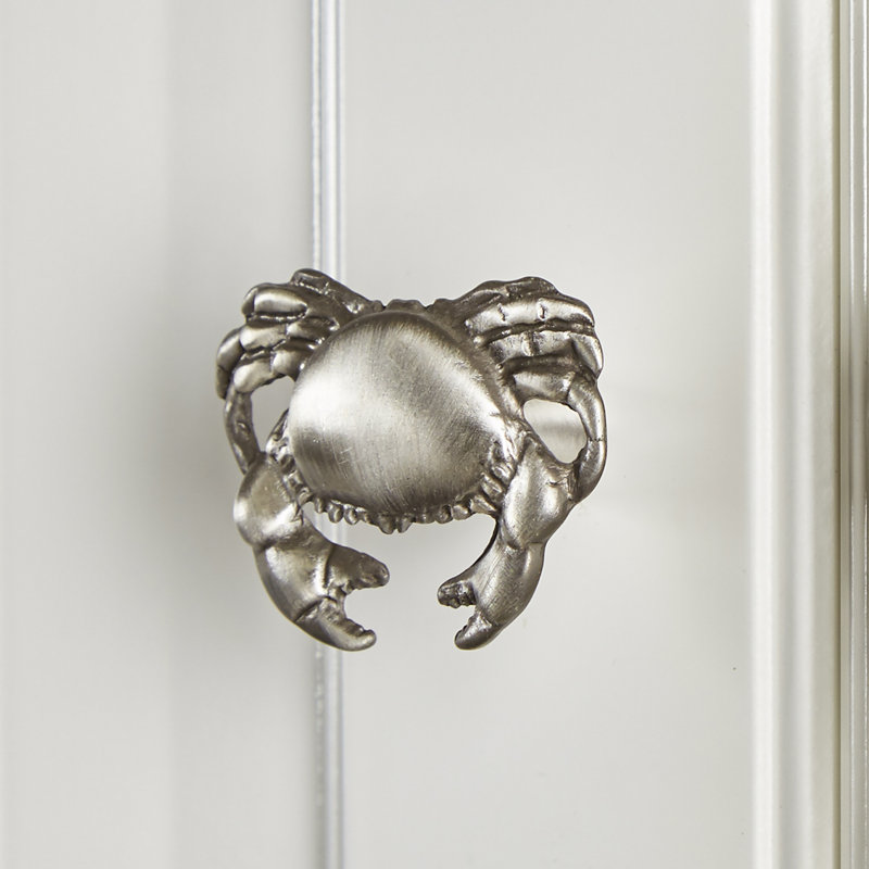 Poignée fantaisie 1 7/8" crabe crabe, Étain