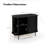 35.4" W Accent Cabinet with Sliding Tambour Doors, Black-157005322