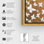 Animaux, papillons dorés dans le vent, insectes - peinture sur toile-50590041-50590042