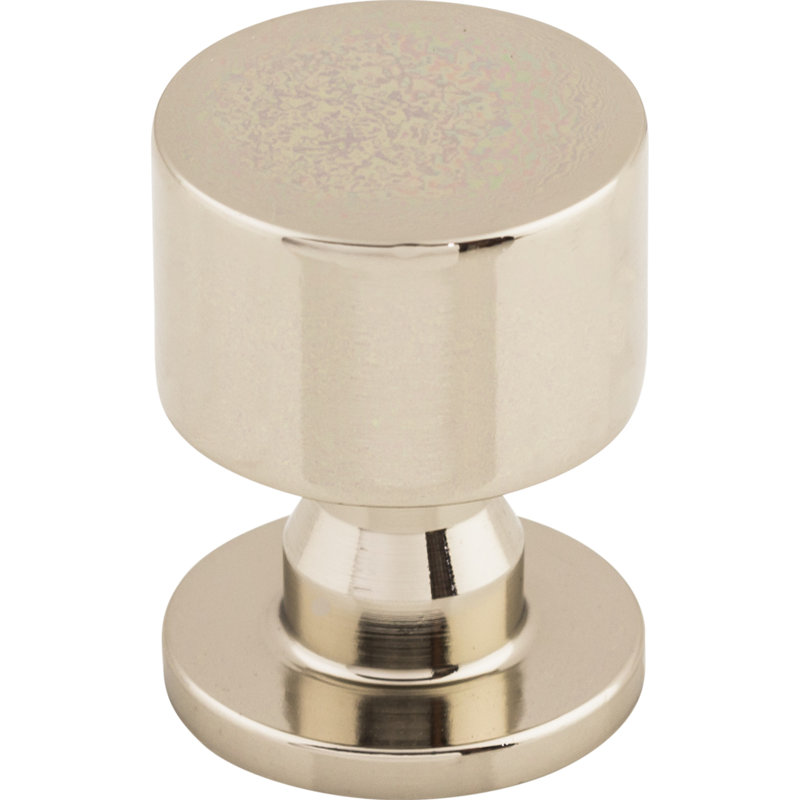 Lily Round Knob, Polished Nickel, 1" Knob Diameter