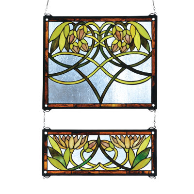 Vitrail 2 pièces l 21 po x H 26 po Waterlily
