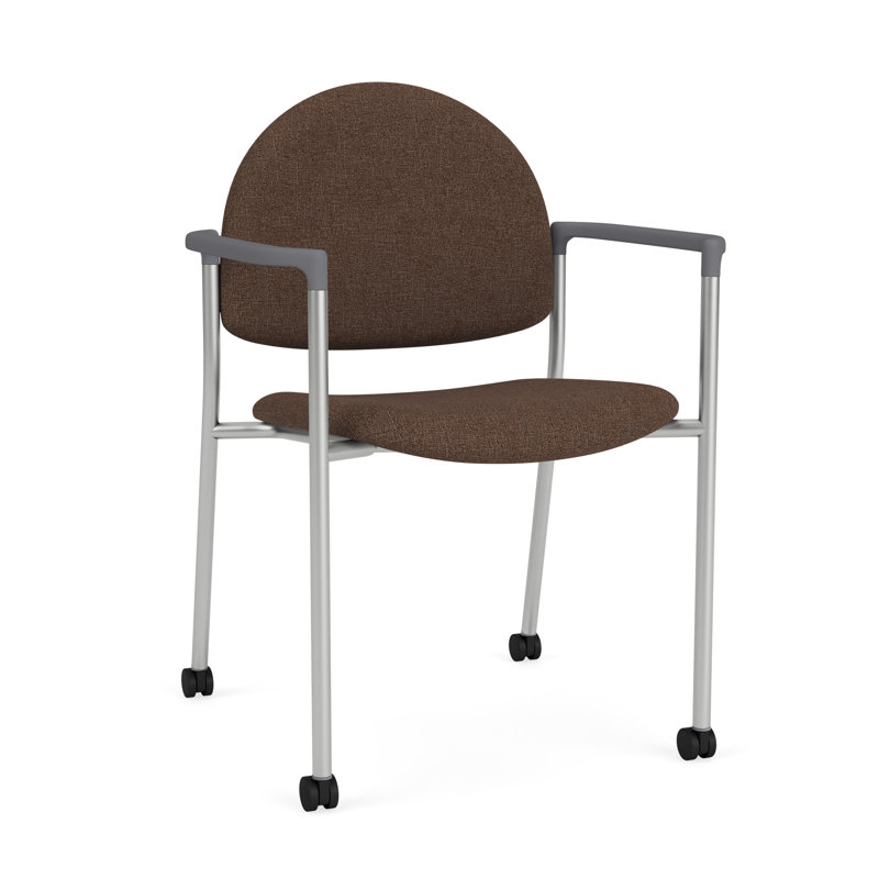 Chaise d'invité à chat avec roulettes, Argent, Café Archetype