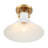 Ohemaa 1-Light Ceiling Light in White and Natural Brass-36667291