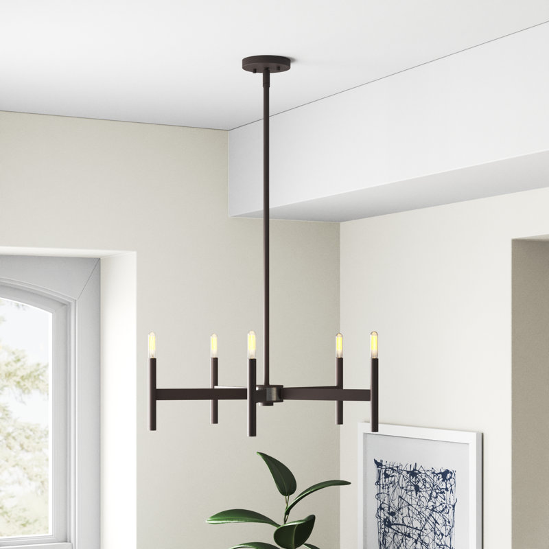 Martella 5-Light Chandelier, Bronze, 5 lumières