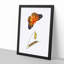 Caterpillar & Painted Lady Butterfly by George Shaw - Picture Frame Painting Print-55621303-55621302