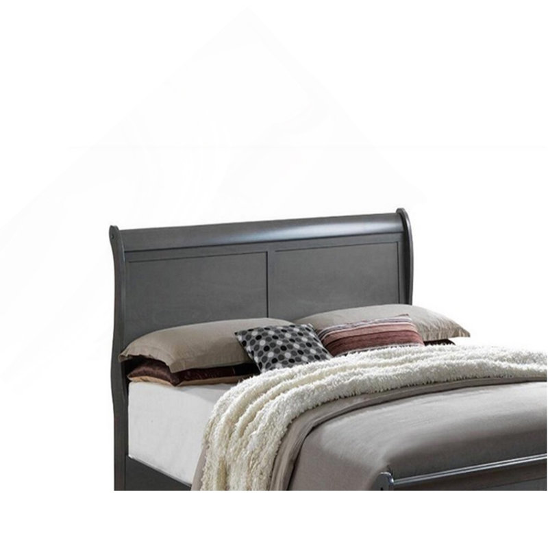 Lit-bateau classique classique gris Louis Phillipe, Grand lit