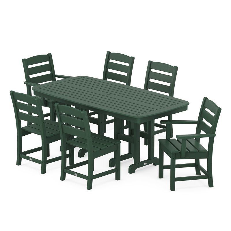 Lakeside 7-Piece Dining Set, Green