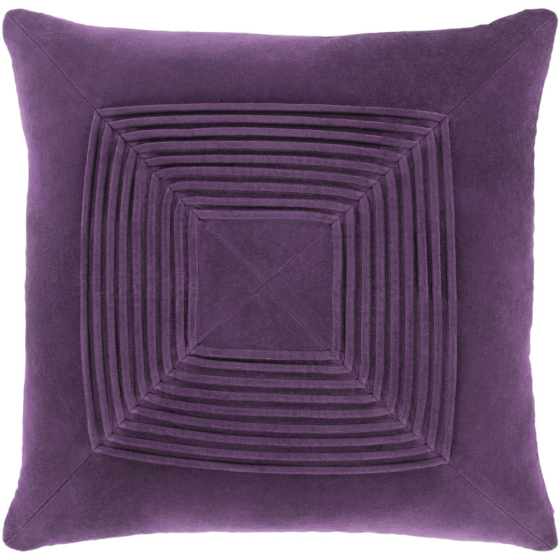 Akira Textured Cotton Pillow Cover, No Fill, Navy, 22" x 22"