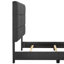 Lit plateforme tapissier très grand carré gris avec structure durable et mousse Certi-PUR-US pour plus de confort et de soutien
