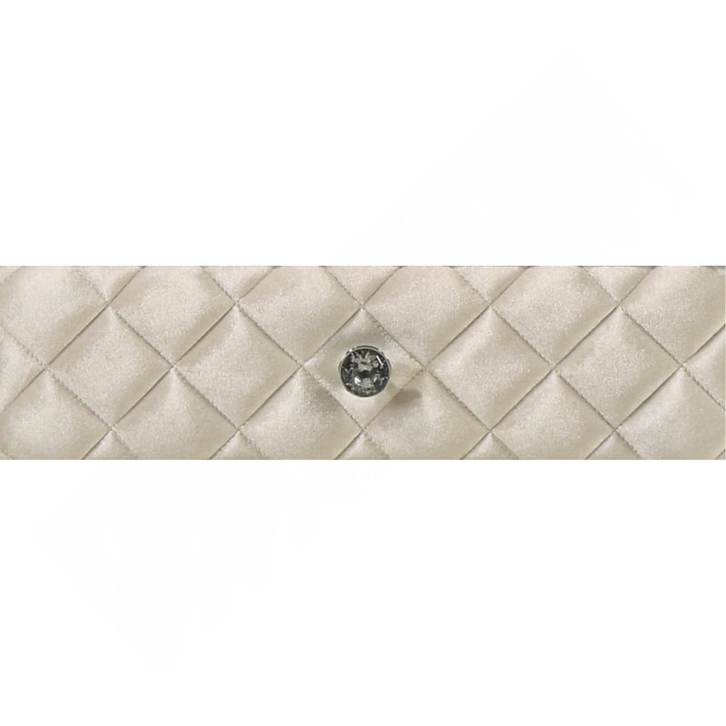 Table de chevet en velours beige Lucienne