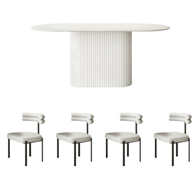 Ensemble de table de salle à manger moderne de style nordique