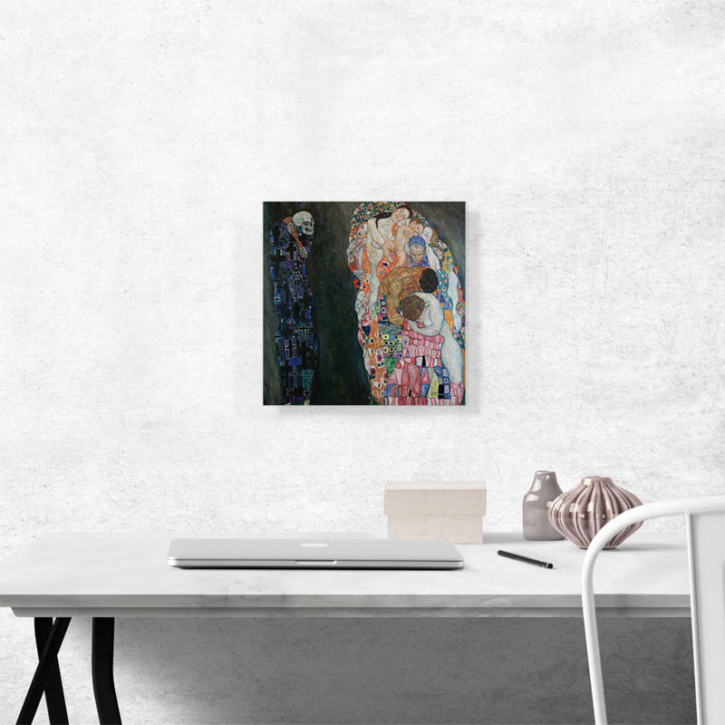 «Mort et vie 1910» par Gustav Klimt, reproduction d'art sur toile tendue, H 12 po x l 12 po x P 0,75 po