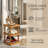 3-tier Expandable Folding Bamboo Storage Rack, Space-saving Storage Solution, No Assembly Required
