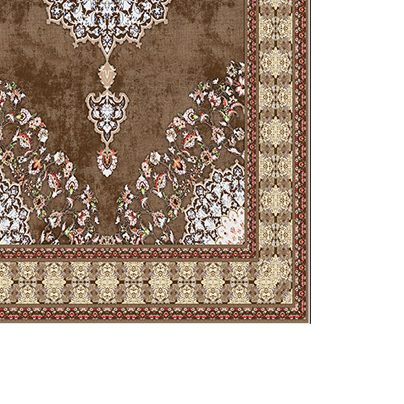 Luxurious Bathmat Set (2 Pieces), Non-Slip, Antibacterial, 100% Polyester, 19.7 x 23.6 inches & 23.6 x 39.4 inches | Easy Clean Fabric, Machine Washable | Elegant Beige, Mink, Red & White Design for Stylish Bathrooms