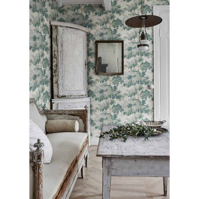 Raphael Floral Wallpaper Roll by Sandberg, Light Green