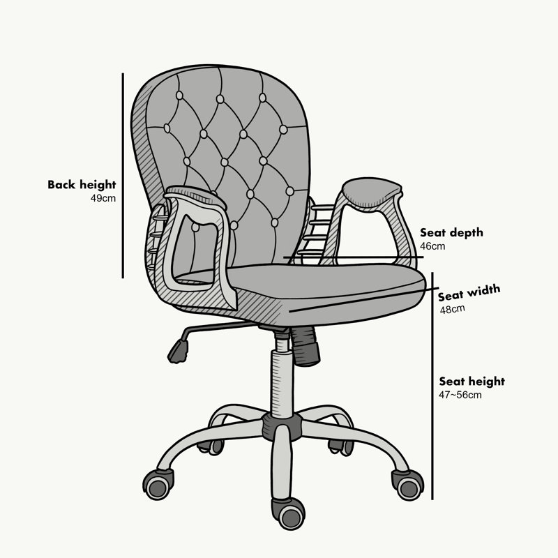 Symple Stuff Office Chair, White
