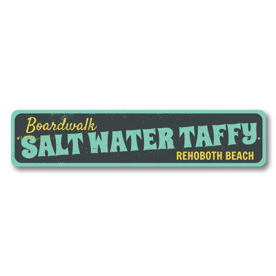 Saltwater Taffy Sign - 6" X 24"