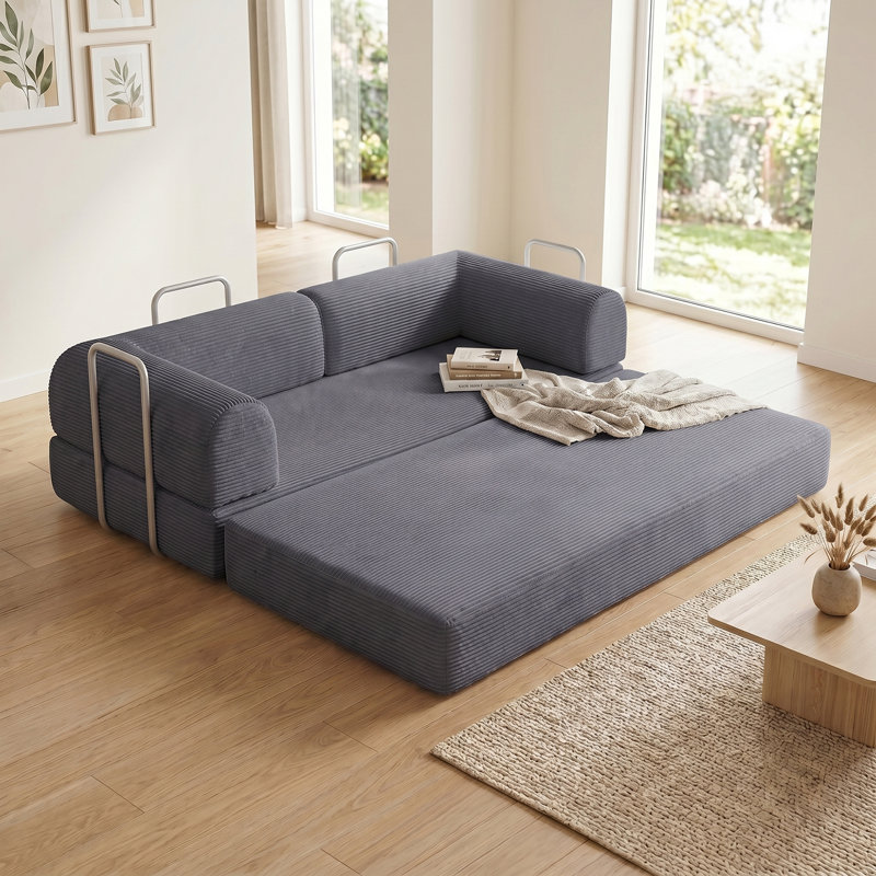 3 Seater Linen Sofa, Gray