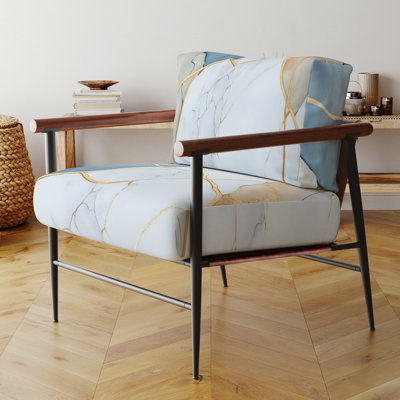 Cuscute - Fauteuil rembourré en marbre