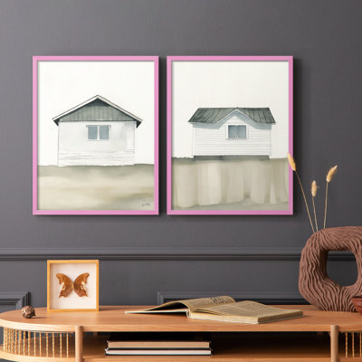 «LANDSCAPES Series Lxx», reproduction encadrée de qualité supérieure - prête à être accrochée - aucun clou requis - aucun clou requis