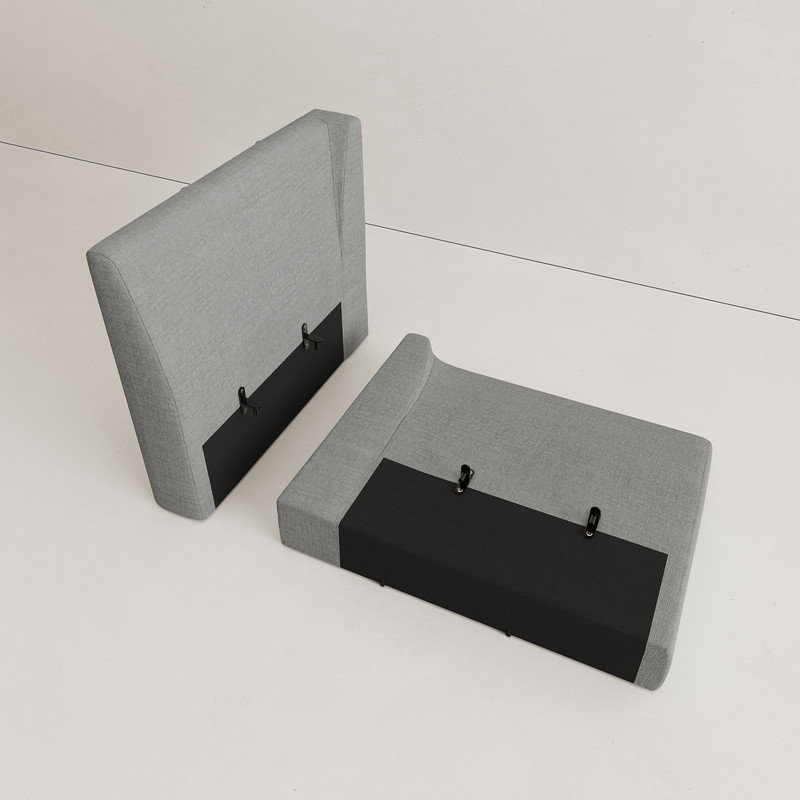 Accoudoir de canapé en chenille, Gray