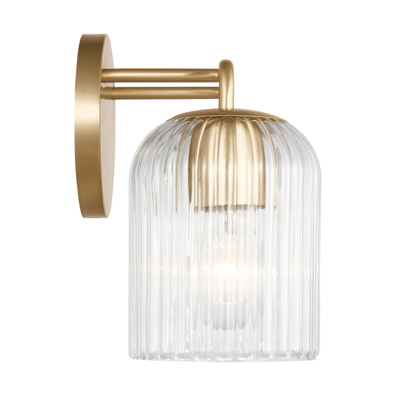 Petit meuble-lavabo Eisele de Génération Éclairage , Deux lumières, H 8,75 po x l 14 po x P 6 po, Laiton satiné