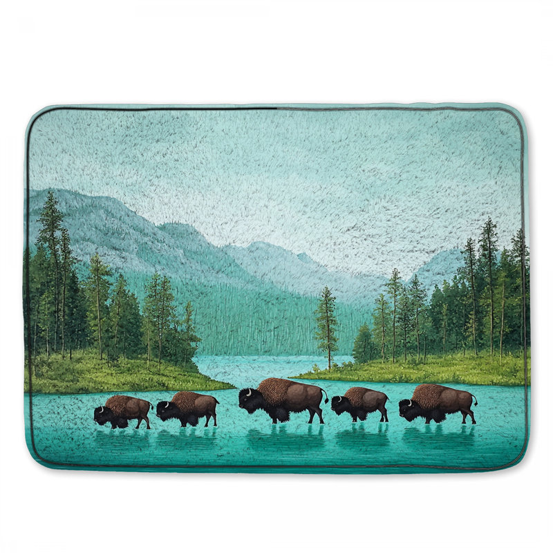 Tapis de bain Bison, L 34 po x L 21 po