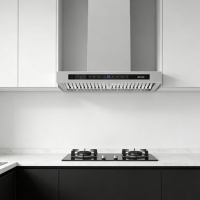 Dc Inverter Range Hood, 30 Inch Stainless Steel, Ducted, 1000 Cfm, Wave/Voice/Touch Control, 6 Speeds